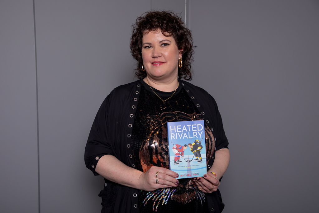 Author Rachel Reid poses for a portrait in New York on Saturday, April 18, 2026. (Photo by Andy Kropa/Invision/AP)