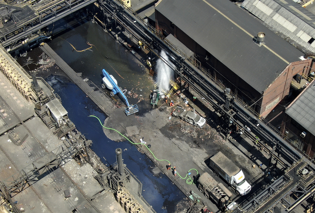 The Clairton Coke Works, a U.S. Steel coking plant, is seen Tuesday, Aug 12, 2025, in Clairton, Penn. (Sean Stipp/Pittsburgh Tribune-Review via AP)