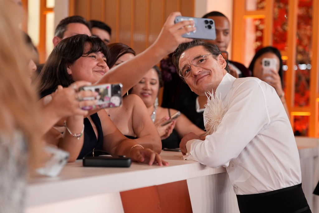 Pedro Pascal arrives at the Oscars on Sunday, March 15, 2026, at the Dolby Theatre in Los Angeles. (AP Photo/John Locher)