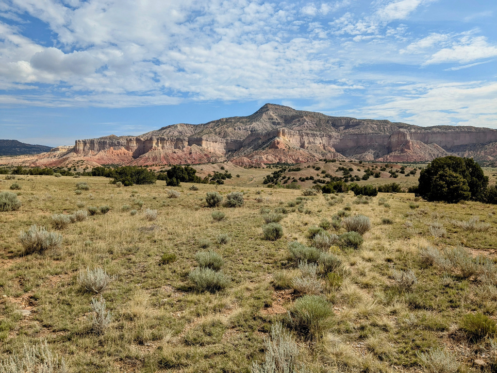 In this photo provided by Jonathan Hayden is the Ghost Ranch landscape, on July 18, 2025, near Abiquiu, N.M. (Jonathan Hayden via AP)