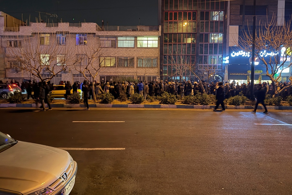 In this photo obtained by The Associated Press, Iranians attend an anti-government protest in Tehran, Iran, Thursday, Jan. 8, 2026.(UGC via AP)