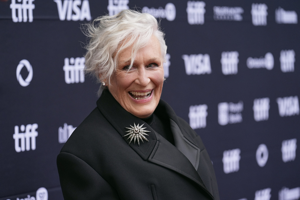 Glenn Close attends the premiere of "Wake Up Dead Man: A Knives Out Mystery" at the Princess of Wales Theatre during the Toronto International Film Festival on Saturday, Sept. 6, 2025, in Toronto. (AP Photo/Chris Pizzello)