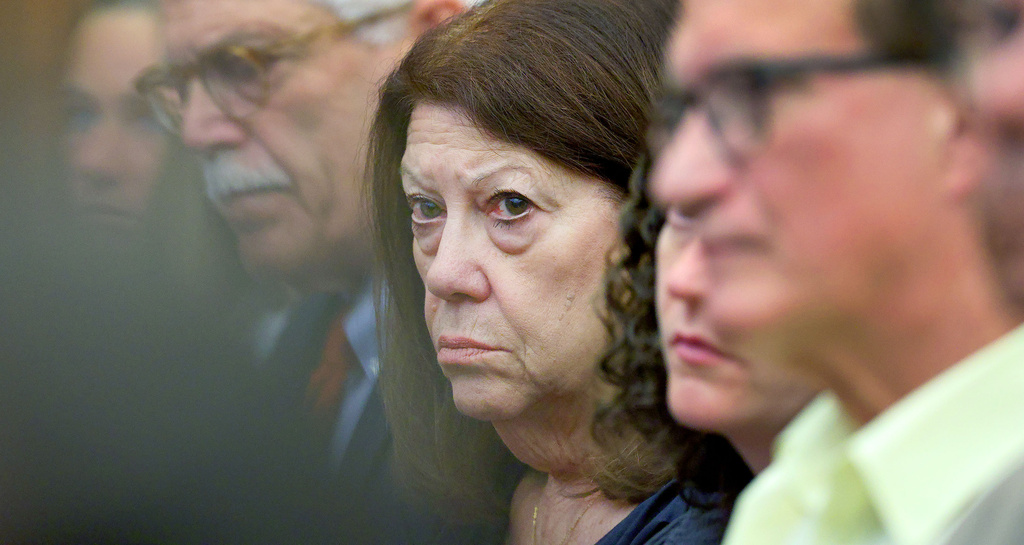 Defendant Lindsay Clancy's mother Paula listens during her daughter's murder trial at Plymouth Superior Court in Plymouth, Mass., Monday, Aug. 10, 2026. (Greg Derr/The Patriot Ledger via AP, Pool)