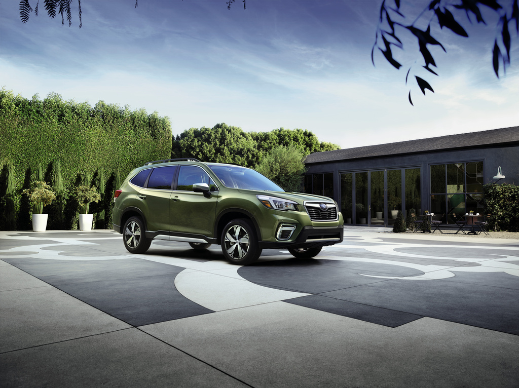 This photo provided by Subaru shows the 2020 Forester, which offers standard all-wheel drive and many standard driver assist features that can help a teen new to driving. (Courtesy of Subaru of North America via AP)