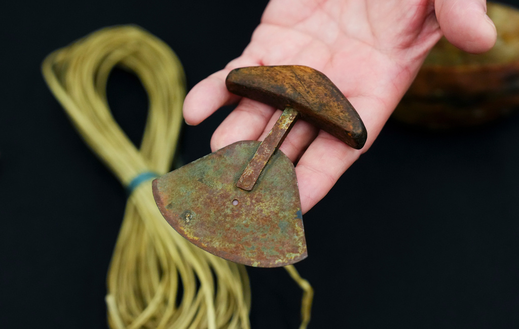 A selection of Inuit items are unveiled at the Canadian Museum of History in Gatineau, Que., on Tuesday, Dec. 9, 2025. (Sean Kilpatrick /The Canadian Press via AP)