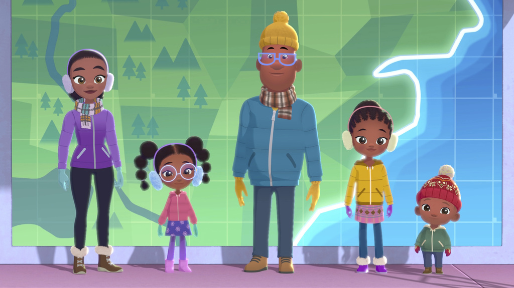 This image released by PBS Kids shows a scene from "Weather Hunters." (PBS Kids via AP)