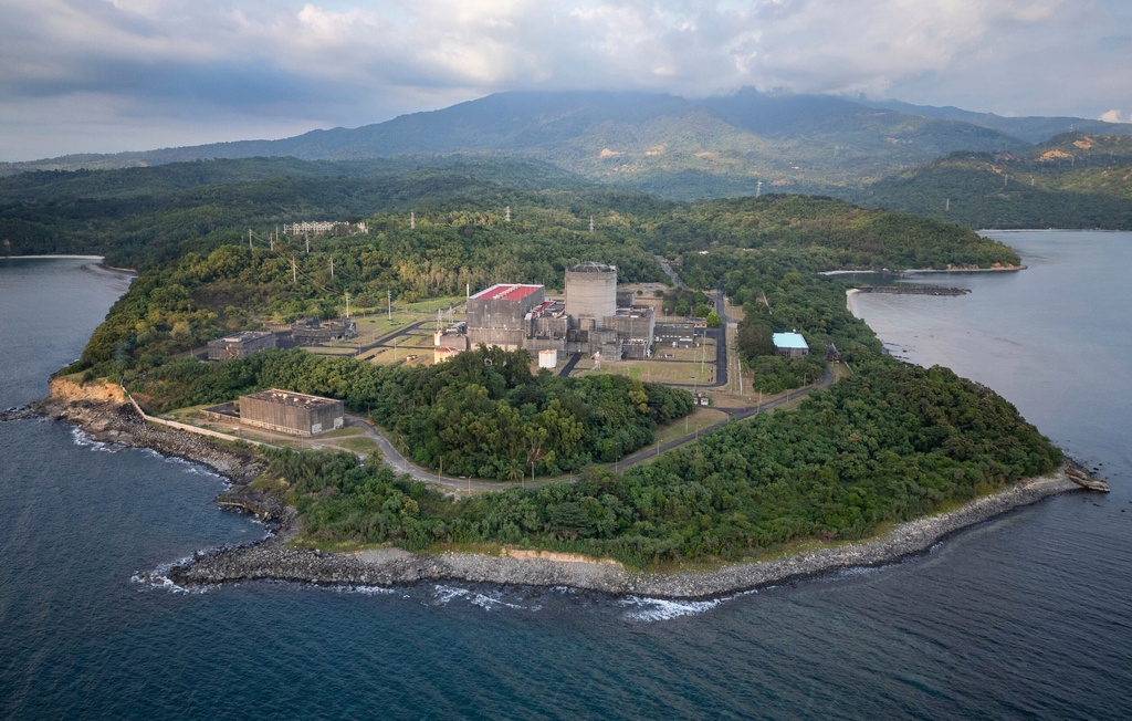 FILE -This aerial view, taken Jan. 19, 2025, shows the Bataan Nuclear Power Plant in the Philippines, which has never produced a single watt of energy. (AP Photo/Anton L. Delgado, File)