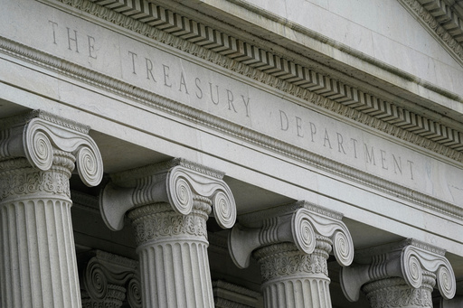 FILE - The Treasury Building is viewed in Washington, May 4, 2021. (AP Photo/Patrick Semansky, File) FILE - The Treasury Building is viewed in Washington, May 4, 2021. (AP Photo/Patrick Semansky, File)