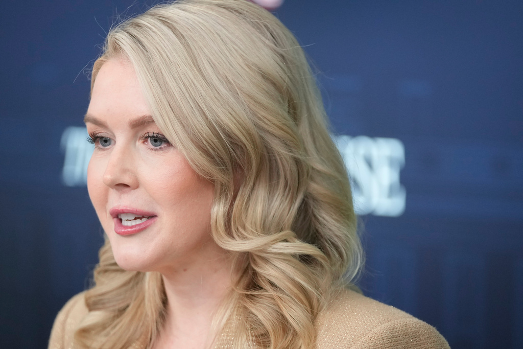 White House press secretary Karoline Leavitt speaks during a press briefing at the White House in Washington, Monday, Dec. 1, 2025. (AP Photo/Mark Schiefelbein)