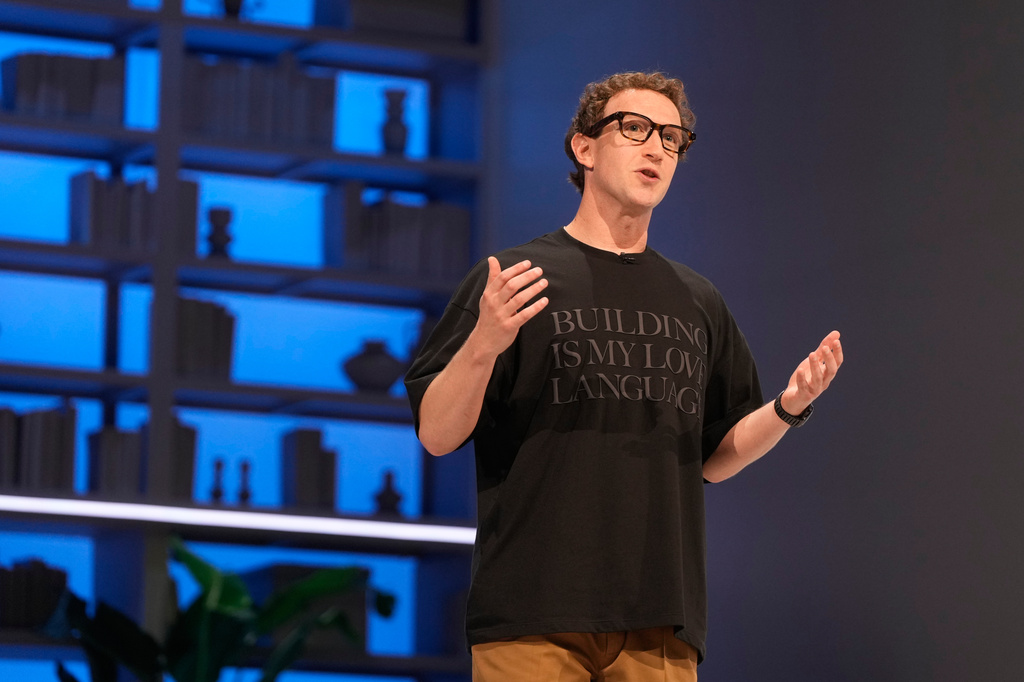 Meta CEO Mark Zuckerberg speaks during the Meta Connect conference, Wednesday, Sept. 23, 2026, in Menlo Park, Calif. (AP Photo/Jeff Chiu)