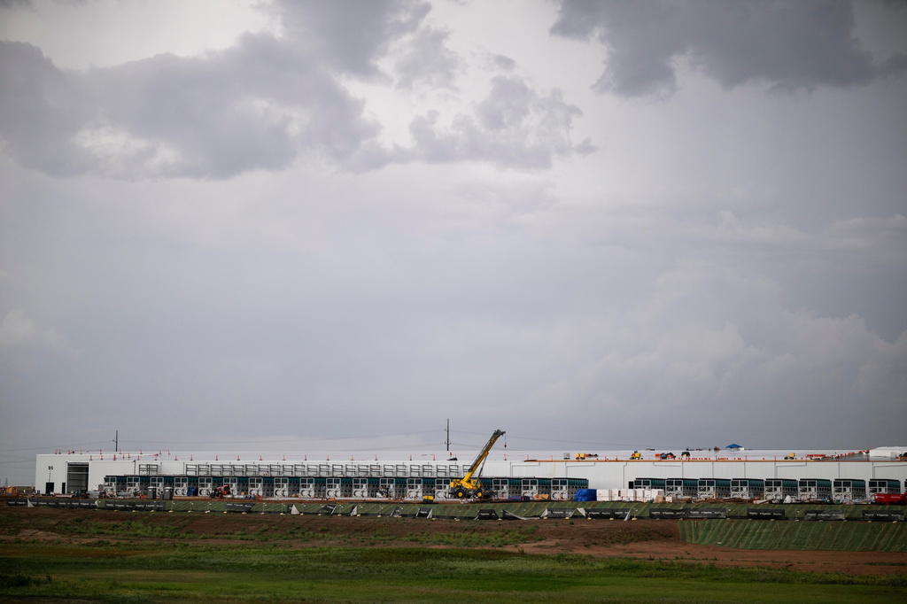 FILE - The site of a future data center being built near Abernathy, Texas, July 18, 2026, in Hale County, Texas. (AP Photo/Justin Rex, File)