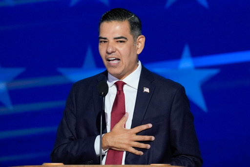 FILE - Rep. Robert Garcia, D-Calif., speaks during the Democratic National Convention Aug. 19, 2024, in Chicago. (AP Photo/J. Scott Applewhite, File) FILE - Rep. Robert Garcia, D-Calif., speaks during the Democratic National Convention Aug. 19, 2024, in Chicago. (AP Photo/J. Scott Applewhite, File)