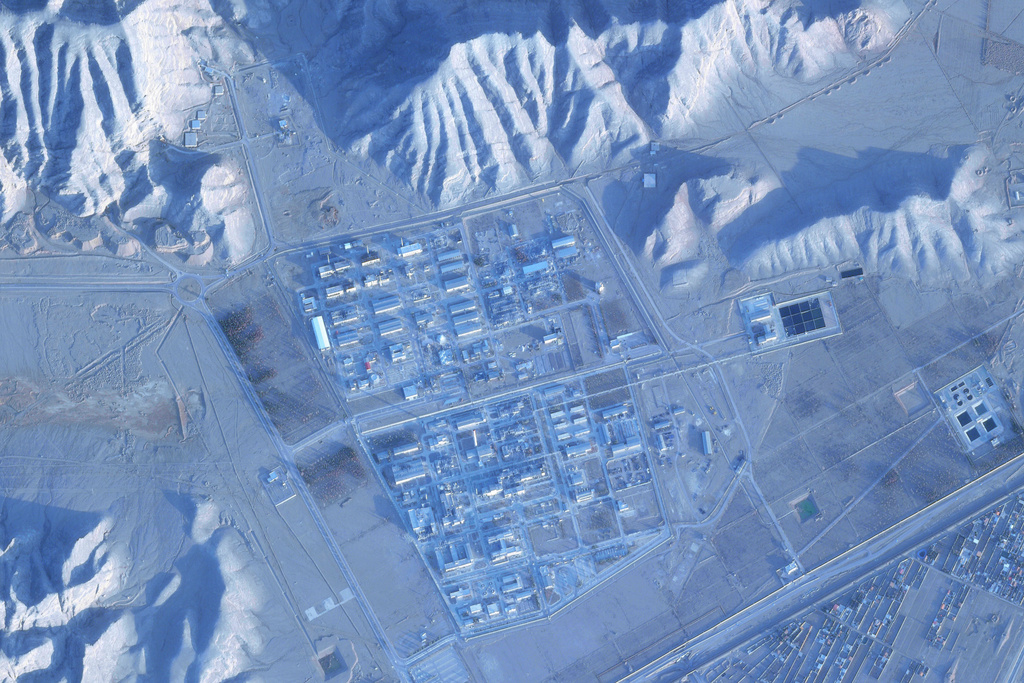 This satellite image from Planet Labs PBC shows Iran's Isfahan Nuclear Technology Center outside of Isfahan, Iran, on Wednesday, Jan. 28, 2026. (Planet Labs PBC via AP)