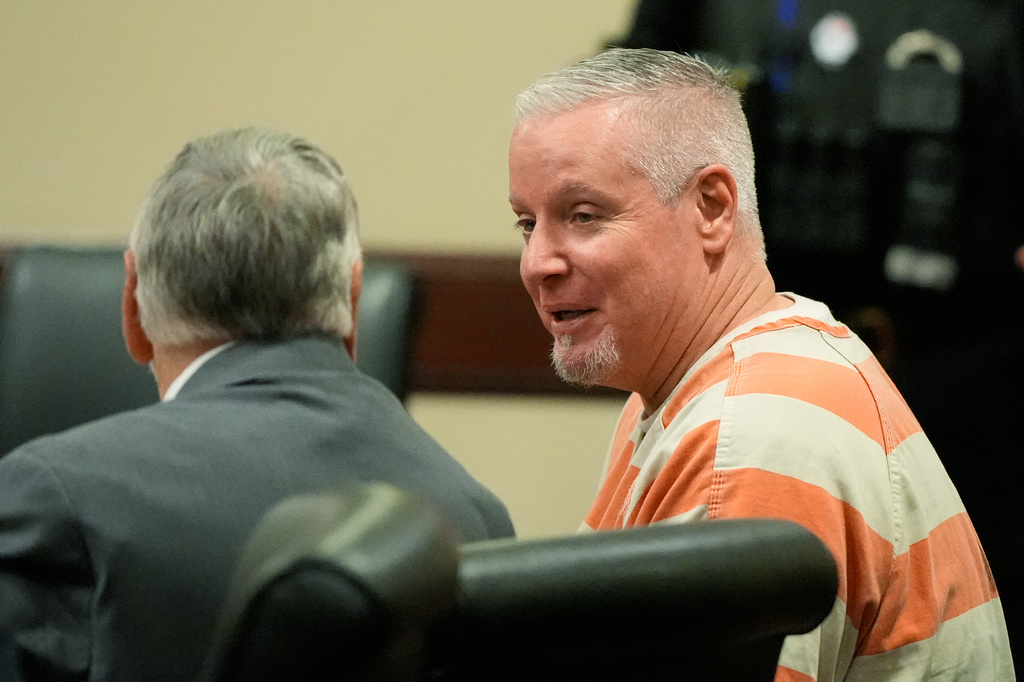 FILE - Colin Gray, the father of Apalachee High School shooting suspect Colt Gray, sits in the courtroom at the Barrow County courthouse, on Thursday, Dec. 18, 2025, in Winder,Ga. (AP Photo/Brynn Anderson, File)