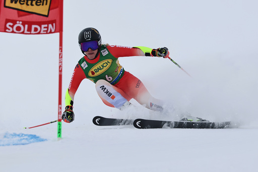 Switzerland's Lara Gut Behrami competes in an alpine ski, women's World Cup giant slalom, in Soelden, Austria, Saturday, Oct. 25, 2025. (AP Photo/Marco Trovati) Switzerland's Lara Gut Behrami competes in an alpine ski, women's World Cup giant slalom, in Soelden, Austria, Saturday, Oct. 25, 2025. (AP Photo/Marco Trovati)