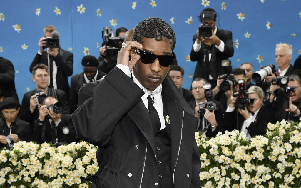 A$AP Rocky attends The Metropolitan Museum of Art's Costume Institute benefit gala celebrating the opening of the &quot;Superfine: Tailoring Black Style&quot; exhibition on Monday, May 5, 2025, in New York. (Photo by Evan Agostini/Invision/AP)