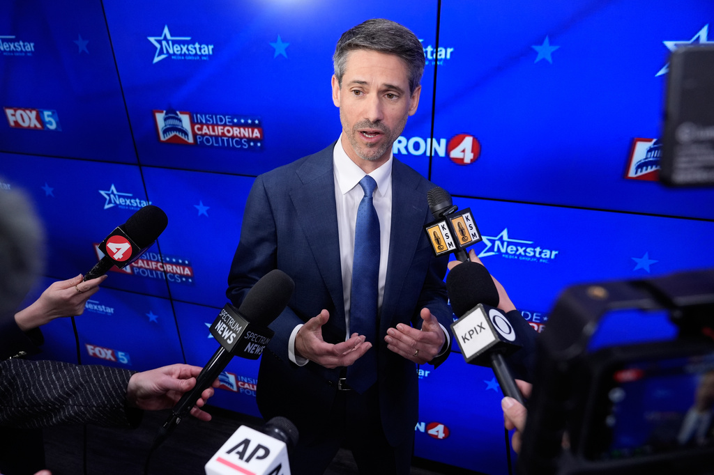California's gubernatorial candidate Matt Mahan speaks after a gubernatorial debate hosted by Nexstar, Wednesday, April 22, 2026, in San Francisco. (AP Photo/Godofredo A. Vásquez)