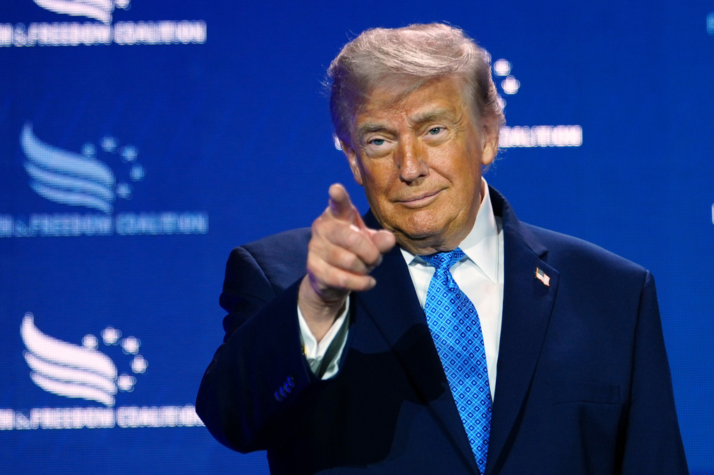 President Donald Trump arrives to speak at the Faith & Freedom Coalition's policy conference at the Washington Hilton, Friday, June 26, 2026, in Washington. (AP Photo/Julia Demaree Nikhinson)