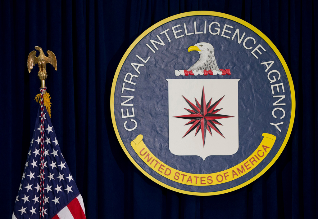 FILE - The seal of the Central Intelligence Agency is displayed on April 13, 2016, at CIA headquarters in Langley, Va. (AP Photo/Carolyn Kaster, File)