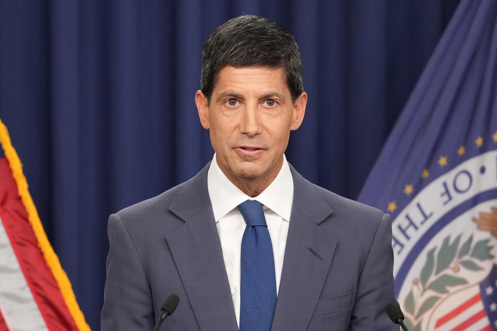 Federal Reserve Board Chairman Kevin Warsh speaks at a news conference at the Federal Reserve in Washington, Wednesday, July 29, 2026. (AP Photo/Mark Schiefelbein)