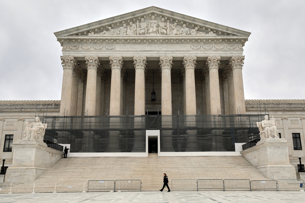 The U.S. Supreme Court is seen, Wednesday, Jan. 14, 2026, in Washington. (AP Photo/Rahmat Gul)