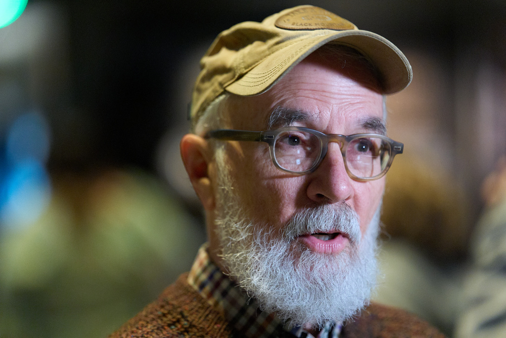 Jim Cairnes of Birmingham, Ala., speaks to a reporter while visiting the National Museum of African American History and Culture, Friday, March 6, 2026, in Washington. (AP Photo/Jacquelyn Martin)