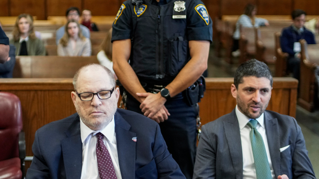 Harvey Weinstein appears in Manhattan criminal court on Tuesday, May 12, 2026, in New York. (Eduardo Munoz/Pool Photo via AP)