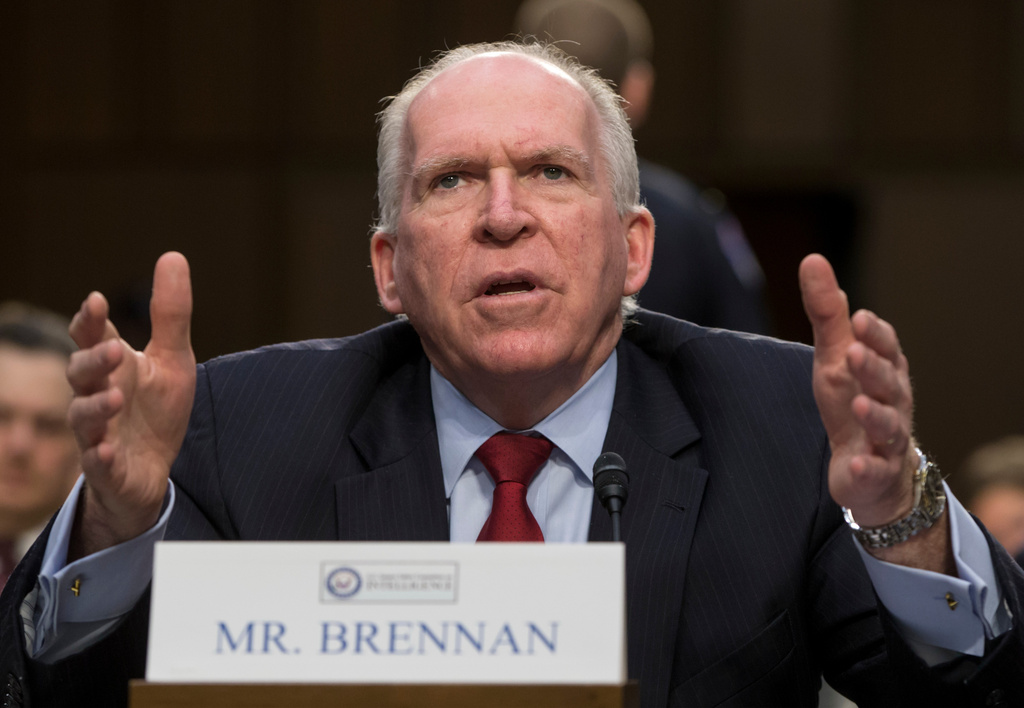 FILE - In this June 16, 2016 file photo, former CIA Director John Brennan testifies on Capitol Hill in Washington. (AP Photo/J. Scott Applewhite, File)