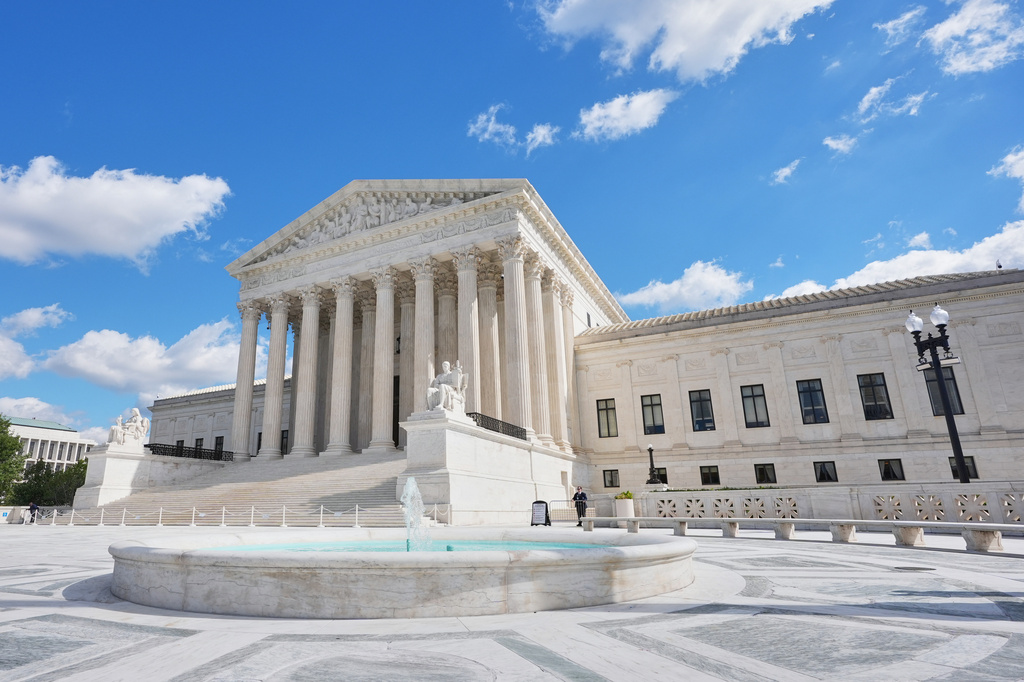 The Supreme Court is pictured Monday, Oct. 5, 2026, in Washington. (AP Photo/Mariam Zuhaib)