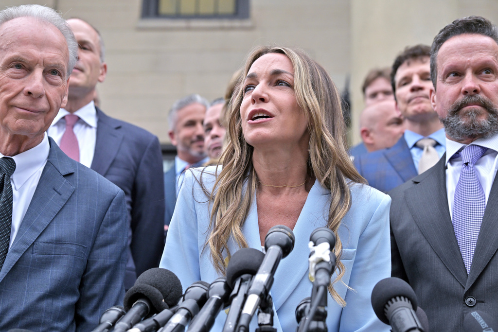 FILE - Karen Read speaks after she was found not guilty of second-degree murder on June 18, 2025, in Dedham, Mass. (AP Photo/Josh Reynolds, File)