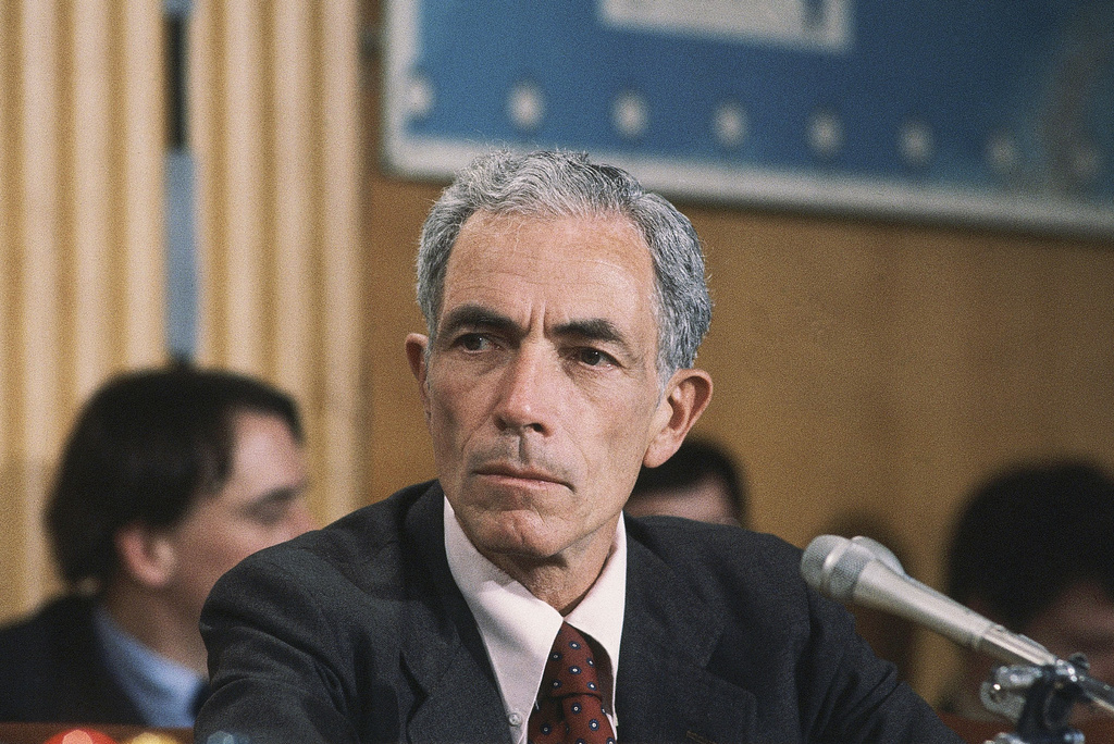 FILE - Rhode Island Sen. Claiborne Pell, (D-R.I ) shown Feb. 17, 1981 in Washington. (AP Photo/ Charles Harrity)