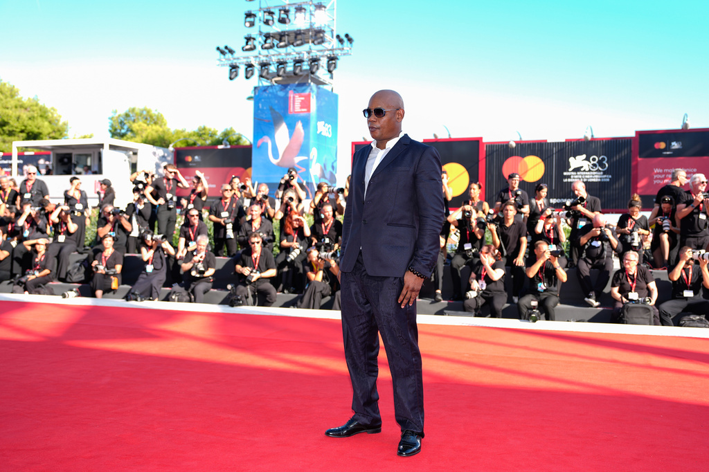 Bokeem Woodbine poses for photographers at the red carpet for the film 'Primetime' during the 83rd edition of the Venice Film Festival in Venice, Italy, on Saturday, Sept. 5, 2026. (Photo by Alessandra Tarantino/Invision/AP)