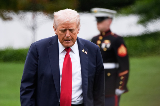 President Donald Trump walks from Marine One after arriving on the South Lawn of the White House, Tuesday, Sept. 30, 2025, in Washington. (AP Photo/Alex Brandon) President Donald Trump walks from Marine One after arriving on the South Lawn of the White House, Tuesday, Sept. 30, 2025, in Washington. (AP Photo/Alex Brandon)