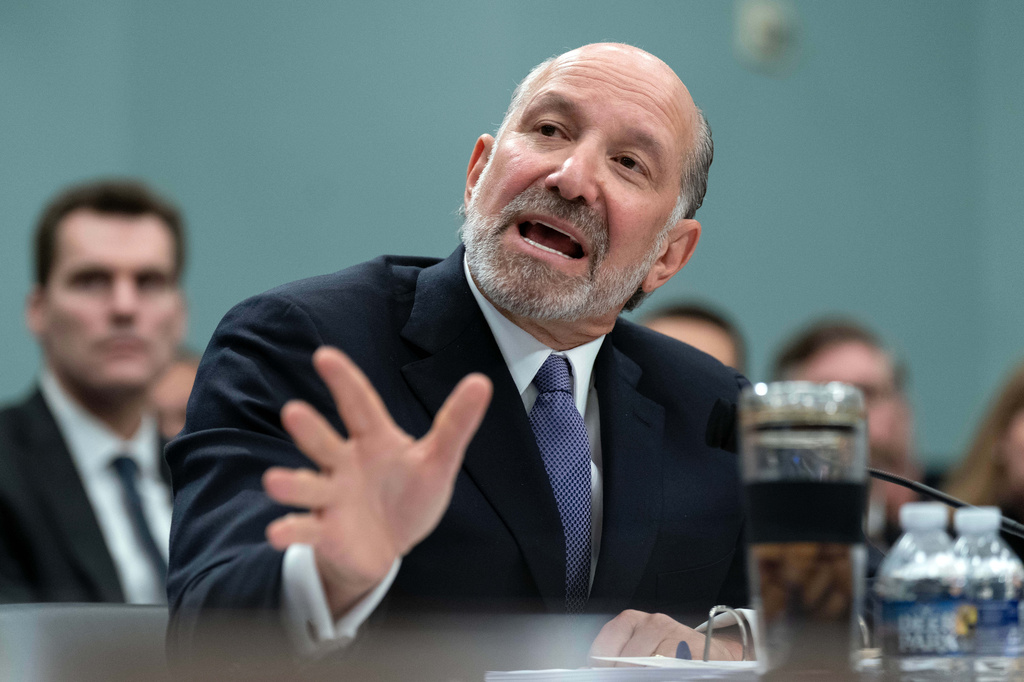 Secretary of Commerce Howard Lutnick delivers his budget estimates to the House Committee on Appropriations Subcommittee on Commerce, Justice, Science, and Related Agencies budget hearing at the Capitol in Washington, Thursday, April 23, 2026. (AP Photo/Jose Luis Magana)