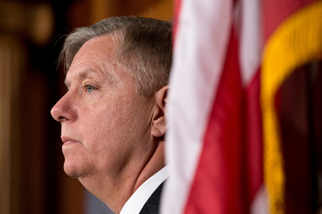 FILE - Sen. Lindsey Graham, R-S.C., listens during a Capitol Hill news conference in Washington, March 6, 2013. (AP Photo/J. Scott Applewhite, File)