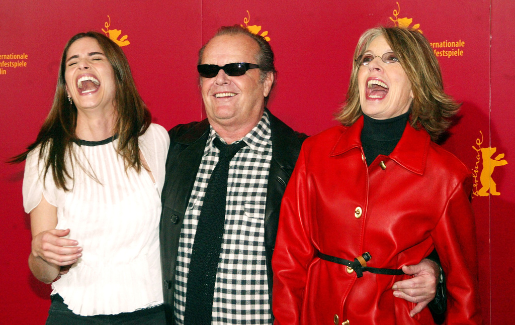 FILE - Amanda Peet, from left, Jack Nicholson, and Diane Keaton appear during a photocall for their film "Something's Gotta Give" at the 54th Berlinale International film festival in Berlin on Feb. 6, 2004. (AP Photo/ Jan Bauer, File)