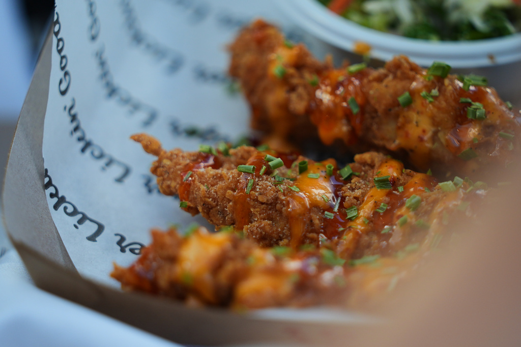 Food is presented at a new KFC restaurant before officially opening in McKinney, Texas, Tuesday, Sept. 22, 2026. (AP Photo/LM Otero)