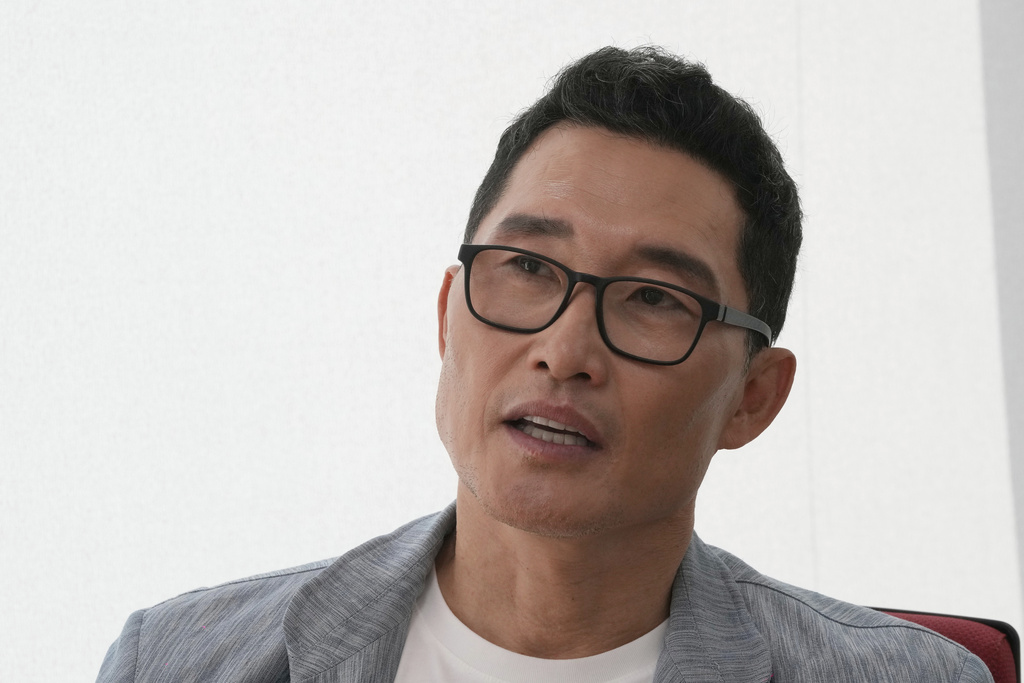 Korean-American actor Daniel Dae Kim speaks during an interview with The Associated Press at the Associated Press bureau in Seoul, South Korea, Tuesday, Aug. 19, 2025. (AP Photo/Ahn Young-joon)