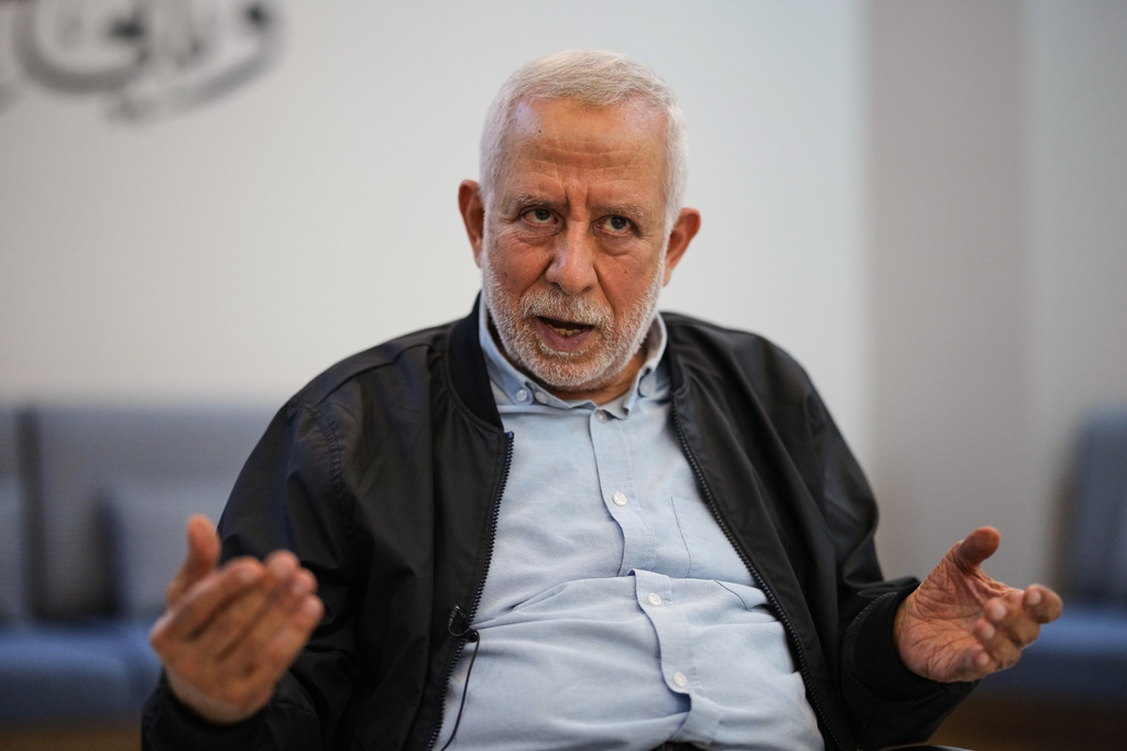 Islamic Jihad deputy Secretary General Mohammed al-Hindi talks during an interview with The Associated Press in Istanbul on Monday, Sept. 28, 2026. (AP Photo/Emrah Gurel)