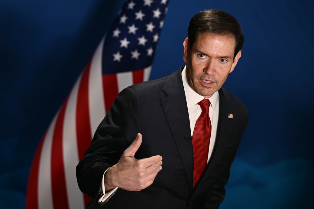 Secretary of State Marco Rubio speaks to the press on the sidelines of the Association of Southeast Asian Nations (ASEAN) Foreign Ministers Meeting, in Pasay, Metro Manila, Philippines, Thursday, July 23, 2026. (Brendan Smialowski/Pool Photo via AP)