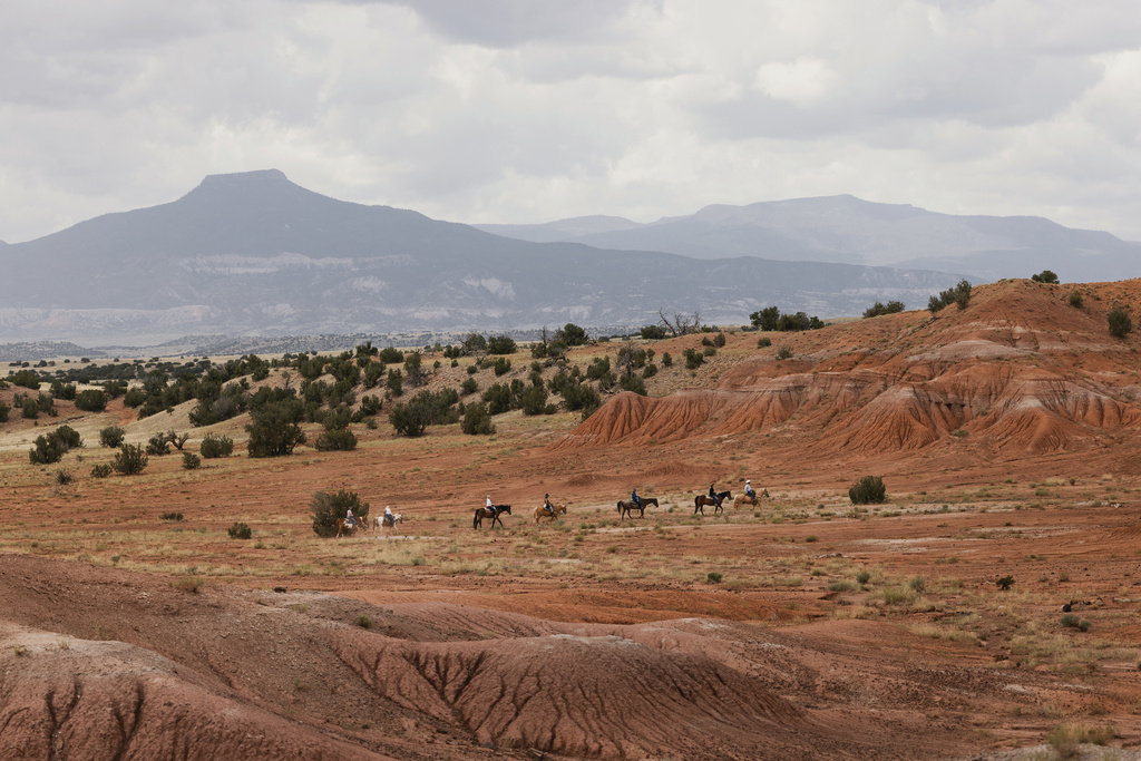 In this photo provided by Bill Stengel Photography, is the Ghost Ranch landscape on June 24, 2025, near Abiquiu, N.M. (Bill Stengel Photography via AP)