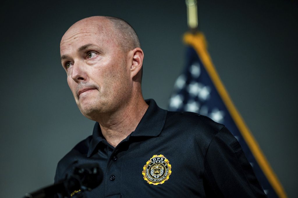 Gov. Spencer Cox speaks at a press conference at Utah Valley University after Charlie Kirk, CEO and co-founder of Turning Point USA, was shot and killed during a visit at the university in Orem, Utah, on Wednesday, Sept. 10, 2025. (Tess Crowley/The Deseret News via AP)