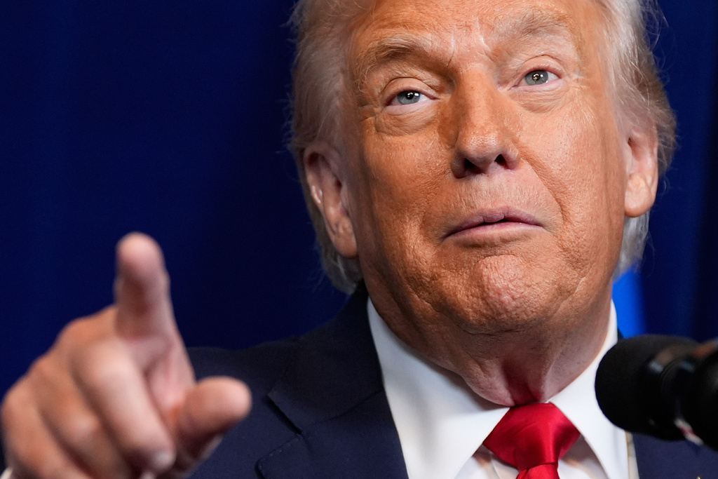 President Donald Trump speaks during a news conference with Israel's Prime Minister Benjamin Netanyahu at Mar-a-Lago, Monday, Dec. 29, 2025, in Palm Beach, Fla. (AP Photo/Alex Brandon)