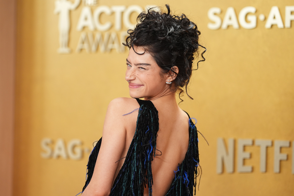 Odessa A'zion arrives at the 32nd Annual Actor Awards on Sunday, March 1, 2026, at the Shrine Auditorium and Expo Hall in Los Angeles. (Photo by Richard Shotwell/Invision/AP)
