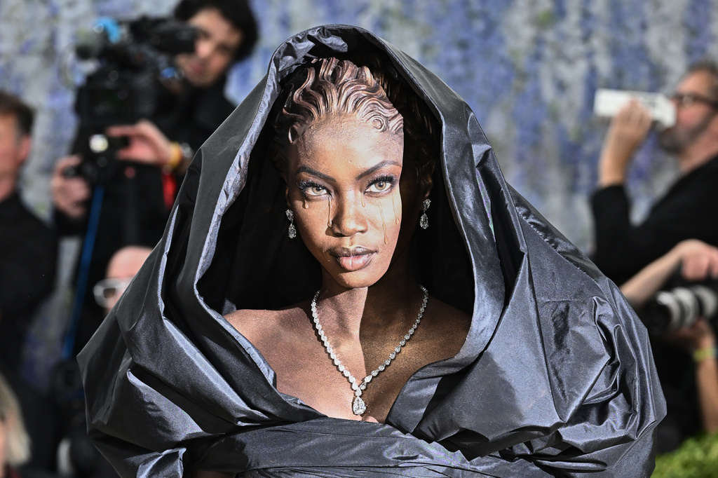 Anok Yai arrives at The Metropolitan Museum of Art's Costume Institute benefit gala celebrating the opening of the "Costume Art" exhibition on Monday, May 4, 2026, in New York. (Photo by Evan Agostini/Invision/AP)