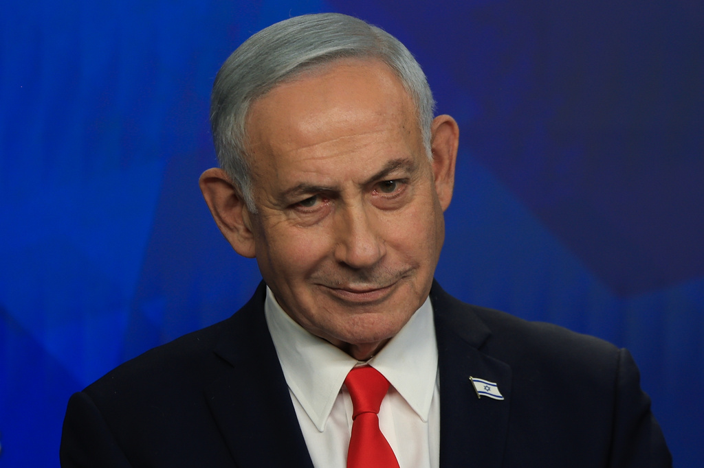 Israeli Prime Minister Benjamin Netanyahu holds a news conference, in Jerusalem, Monday June 15, 2026. (Ronen Zvulun, Pool Photo via AP)