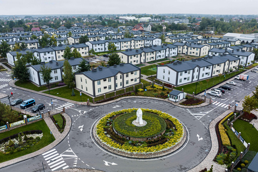 Hansen Village, a housing complex built for people who been displaced from occupied territories and separated from their families, is seen in Tarasivka, Ukraine, Thursday, Oct. 2, 2025. (AP Photo/Evgeniy Maloletka) Hansen Village, a housing complex built for people who been displaced from occupied territories and separated from their families, is seen in Tarasivka, Ukraine, Thursday, Oct. 2, 2025. (AP Photo/Evgeniy Maloletka)