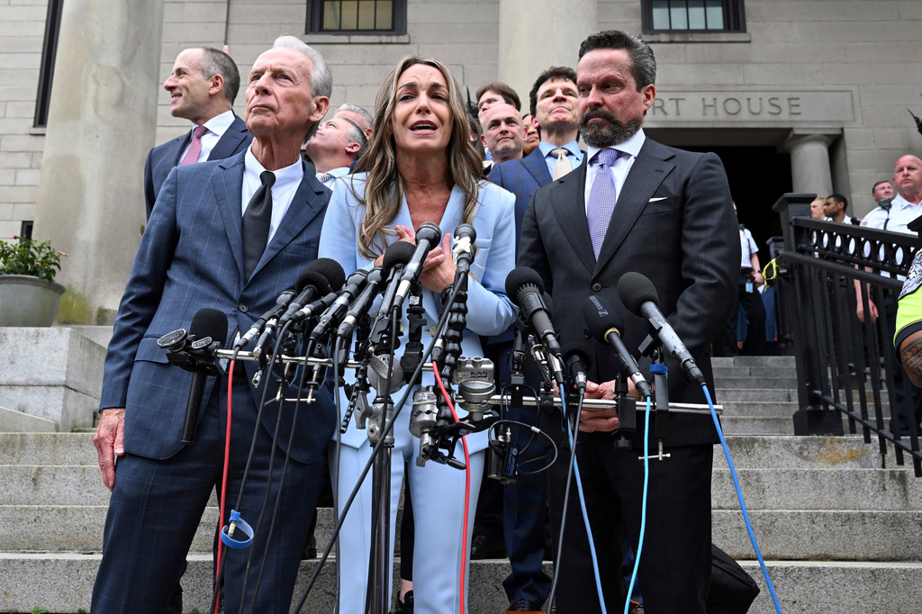 FILE - Karen Read speaks after she was found not guilty of second-degree murder June 18, 2025, in Dedham, Mass. (AP Photo/Josh Reynolds, File)