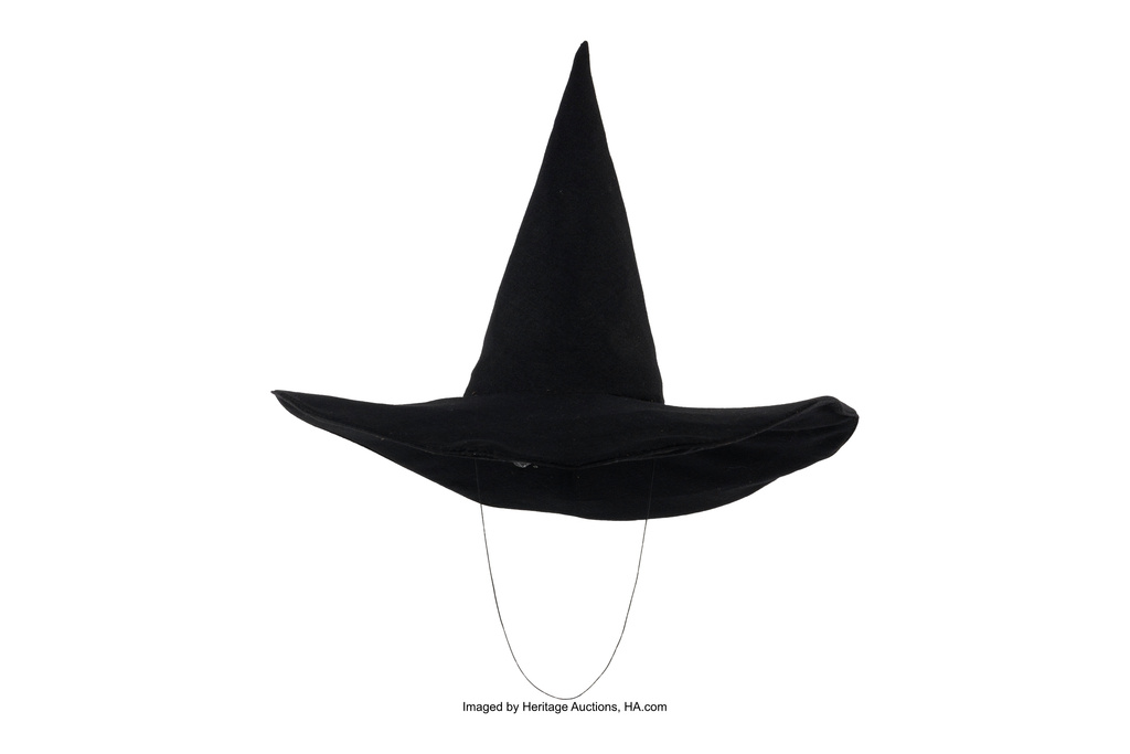 This image released by Heritage Auctions shows the hat worn by Margaret Hamilton in "The Wizard of Oz." (Heritage Auctions via AP)Margaret Hamilton