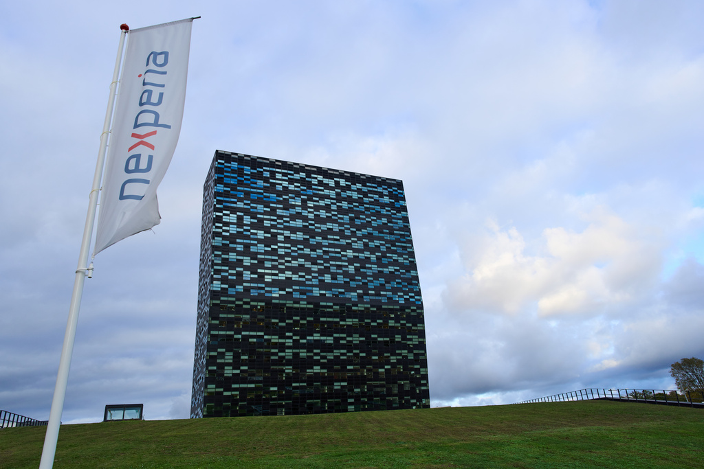 FILE - The head office of Chinese-owned chipmaker Nexperia is seen in Nijmegen, Netherlands, Tuesday, Oct. 14, 2025, after the Dutch government took control of the semiconductor company over governance shortcomings. (AP Photo/Peter Dejong, file)